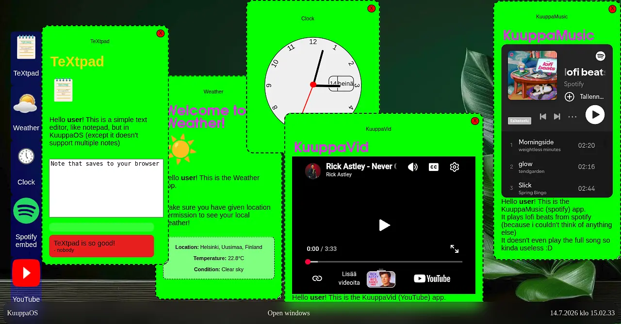 KuuppaOS screenshot